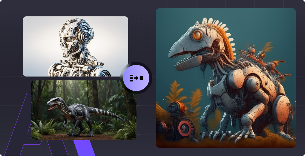 مثال على دمج صورتين بالذكاء الاصطناعي Vidmud - ٢